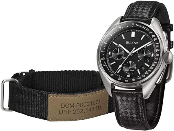 Bulova Special Edition Moon Apollo Lunar Pilot Chronograph Black Dial - Image 5