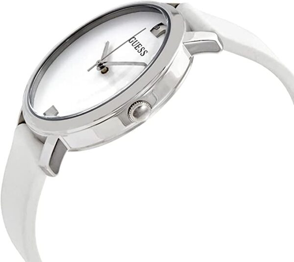 Guess Nova Quartz Silver Dial White Rubber - Image 2
