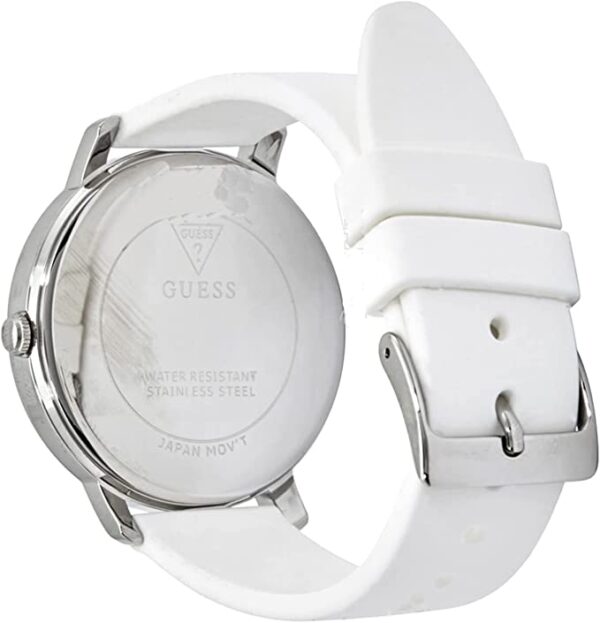 Guess Nova Quartz Silver Dial White Rubber - Image 3