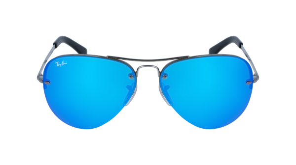 Ray-Ban RB3449 Sunglasses with Gunmetal Frame Blue Mirror cheapest Lenses