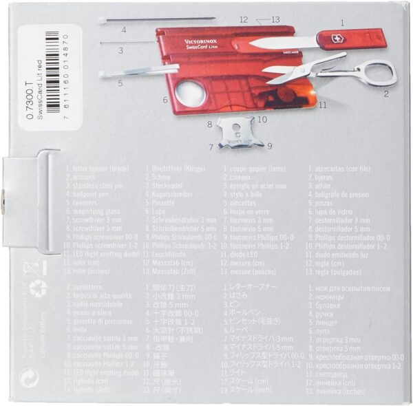 Victorinox Swiss Army Card Lite Red Transparent - Image 5
