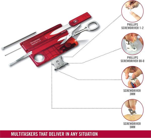 Victorinox Swiss Army Card Lite Red Transparent - Image 2