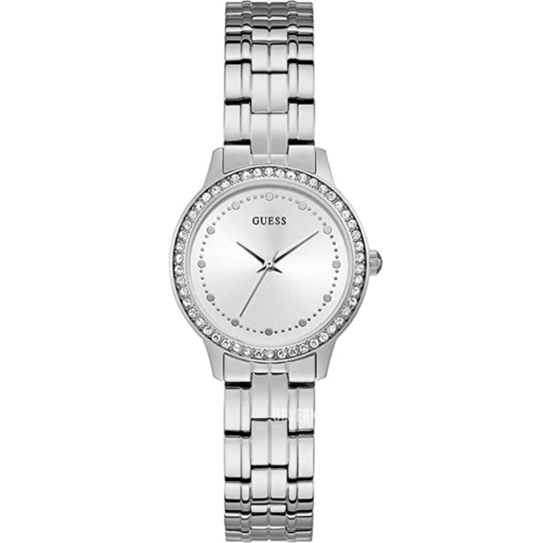 Guess Chelsea Quartz Crystal Silver Dial