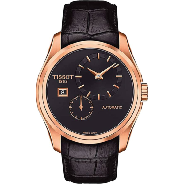 Tissot Couturier Automatic Black Dial Black Leather