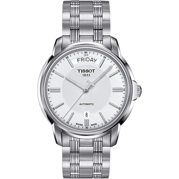 Tissot T-Classic Automatic III Day Date White Dial