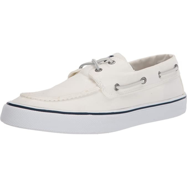 Sperry Top-Sider Bahama II Boat Shoe Salt Washed White Canvas STS22016